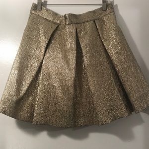 Eliza J Gold Lame skirt.